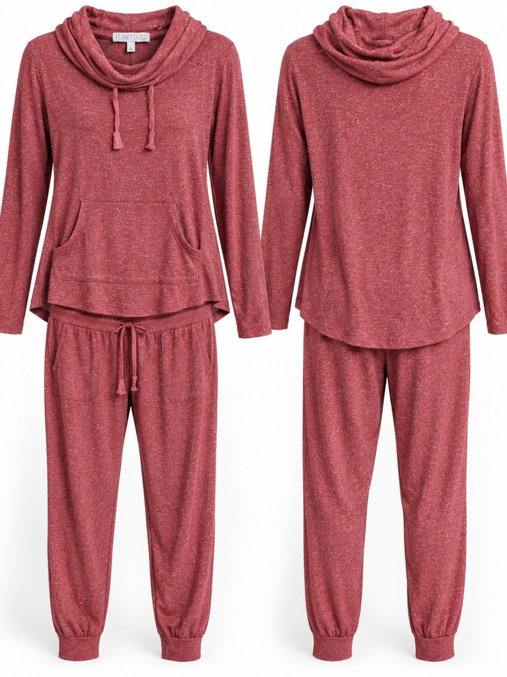 Planet Gold Large Cozy Lounge Athleisure Y2K Matching 2-Piece Set